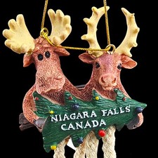 VTG Niagra Falls Canada Moose 3D Resin Refrigerator Fridge Magnet Hang Ornament picture